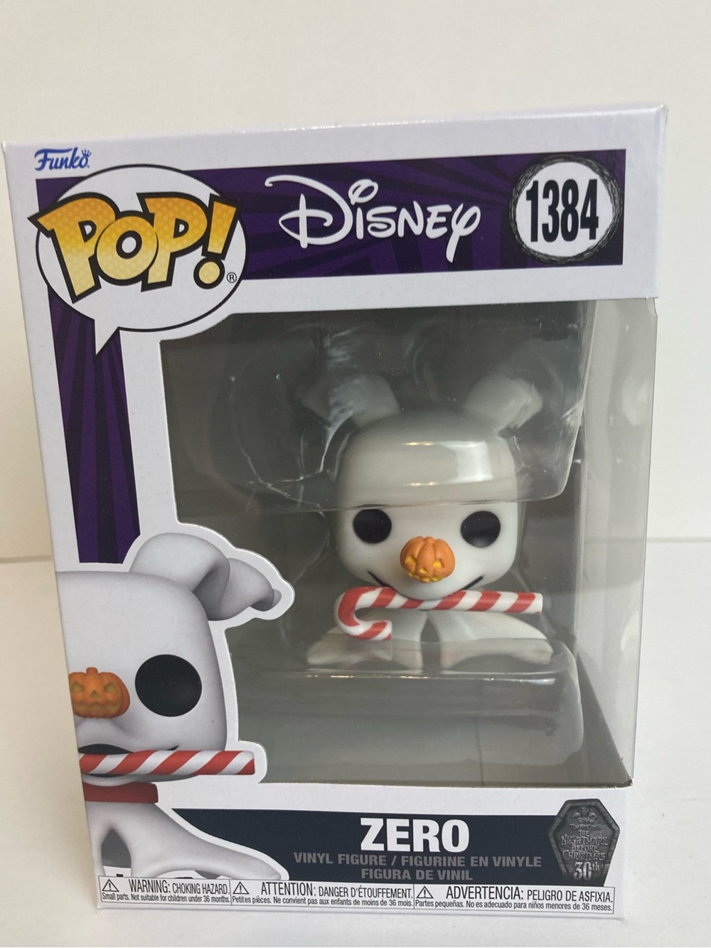 Funko Pop Disney Nightmare Before Christmas Zero #1384 30th Anniversary w/Sorter
